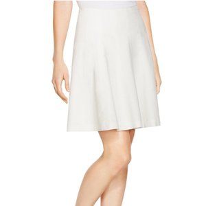 White House Black Market Linen White Flirty Skirt